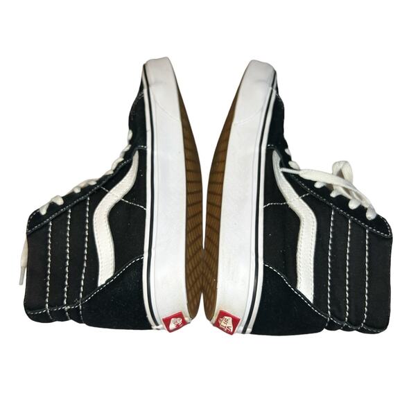 VANS Off the Wall Hi-Tops in Black Suede w/White Detail Men's Size 5.5 Womens 7 - Picture 4 of 8